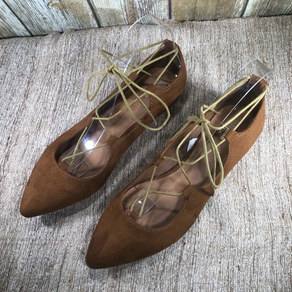 MOSSIMO Suede Lace Up Flats - Picture 1 of 8